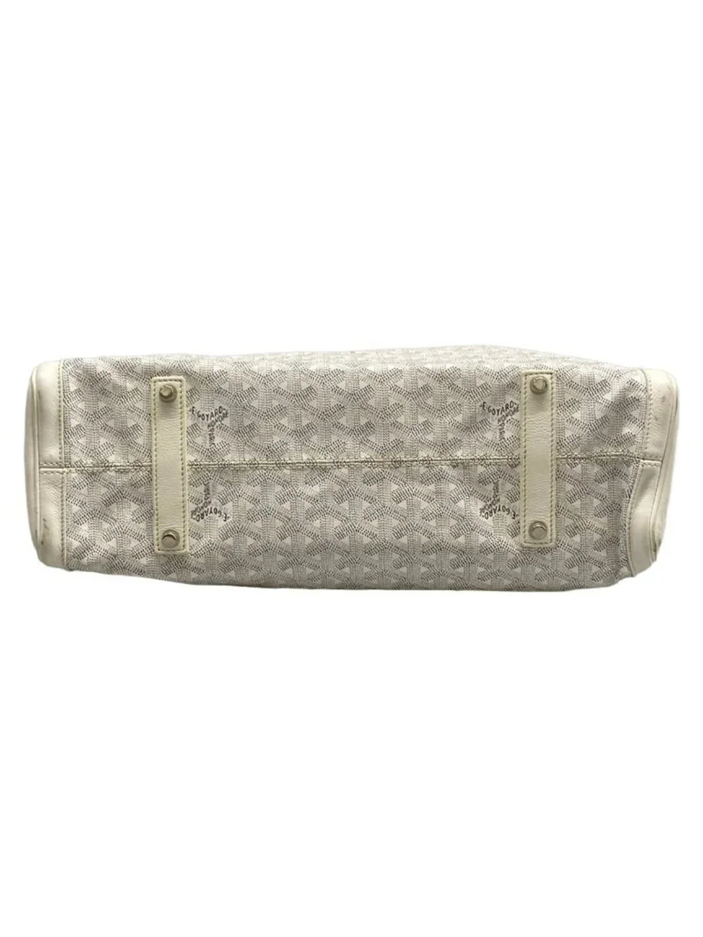 Goyard Tote Sac Voltaire White Smile Paint Leather